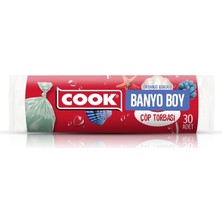 Mey İthalat Cook Kokulu Çöp Torbası Banyo Boy (Okyanus) 32 x 42 cm (30 Adet/rulo)
