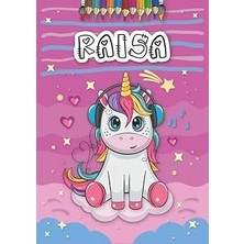 Mey İthalat Raisa: Personalized Coloring Book For Raisa | Theme: Unicorn | Birthday Gift For Girl, Daughter ... | Ages: 4-8 | 25 Unicorn Designs With Name Raisa, Large Size A4 (Ca. 8.5 x 11 Inches)