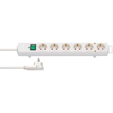Mey İthalat Brennenstuhl Comfort Line Plus Serisi 6 Soketli Düz Stil 2 Metre Uzatma Priz Beyaz