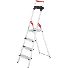 Mey İthalat Hailo 8030 – 801 Alu-Güvenlik-Haushaltsleiter Xxr Easyclix – Basamak Dışarı Çekilebilen Güvenlik-Dirsek ve Multifunktionsschale, Alu, 4 Xxl