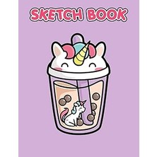 Mey İthalat Kawaii Unicorn Milk Sketch Book: Mindfulness And Keep Calm With 120 Pages For Sketching, Doodling And Drawing | Gag Gifts | White Elephant Gifts | Christmas Gifts | Stress Relief Gifts