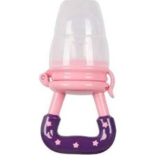 Mey İthalat Sevi Bebe Meyve Emziği, Silikon Diş Kaşıyıcı, Pembe-Mor
