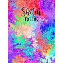 Mey İthalat Sketch Book: Large Notebook For Doodling, Sketches Or Drawing: 100 Pages, 8.25" x 11". Marble Background Cover Sketchbook Blank Paper Drawing Journal