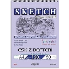 Mey İthalat Zigana A4 Spiralli Eskiz Defteri – 50 Yaprak, 120 gr Çizim Bloknotu, Sanat Defteri