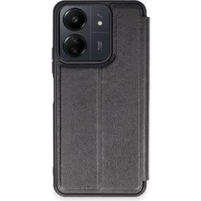 Mey İthalat Mey Ithalat®   Redmi 13C Kılıf Flip Cover - Siyah