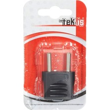 Mey İthalat Tek-Iş 520252 Fiş Amerikan Adaptör, Siyah