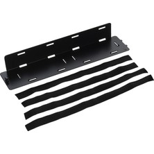 Mey İthalat Legrand - Onq Yapısal Medya Muhafazası Montaj Plakası, Evrensel Montaj Plakası Tam Genişlik, 7,5 Ft Velcro Rulolu Montaj Plakası, Ürünleri Düzenlemek Için Gömme Duvar Plakası, Siyah, 36490401
