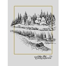 Mey İthalat Sketchbook: River Scene, Large 8.5" x 11", 110 Pages, Perfect For Everyone, Crayons, Pencils, Drawing And Sketching