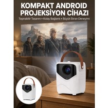 Zenviaa Projeksiyon Ev Sineması Bluetooth 4K Hd Kaliteli Görüntü Kumandalı Yeni Nesil Zenviaamm