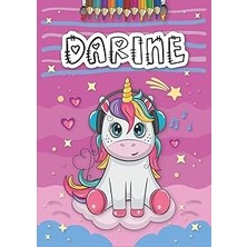 Mey İthalat Darine: Livre De Coloriage Personnalisé Pour Darine | Licorne | Cadeau D'anniversaire Pour Fille ... | 4 À 8 Ans | 25 Motifs De Licorne Avec Le Prénom Darine, Grand Format A4 (21 x 29.7 Cm)