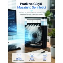 Zenviaa Serinletici Fan Type-C Bağlantı Zamanlayıcı 7 Renk Ambiyans Işığı Zenviaamm