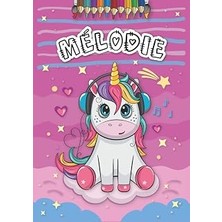 Mey İthalat Mélodie: Livre De Coloriage Personnalisé Pour Mélodie | Licorne | Cadeau D'anniversaire Pour Fille ... | 4 À 8 Ans | 25 Motifs De Licorne Avec Le Prénom Mélodie, Grand Format A4 (21 x 29.7 Cm)