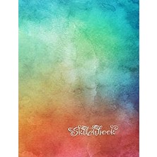 Mey İthalat Sketchbook: Water Colour Pattern Affect Background, Large 8.5" x 11", 110 Pages, Perfect For Everyone, Crayons, Pencils, Drawing And Sketching