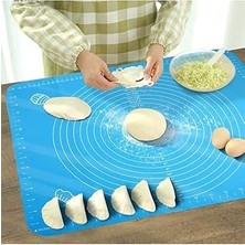 Mey İthalat 5dm-40 * 50 cm Silikon Ölçekli Kullanımı Kolay Hamur Açma Matı Ekmek