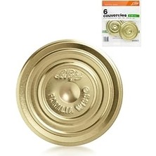 Mey İthalat Le Parfait Familia Wiss Vidalı Metal Kavanoz Kapağı (6'lı Paket 10CM Çap)