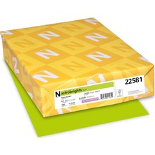 Mey İthalat Neenah Astrobrights Premium Renkli Kağıt, 10,9 Kg, 8,5 x 11 Inç, 500 Yaprak, Terra Yeşili (22581)