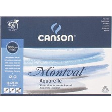 Mey İthalat Canson Montval Suluboya Blok 300GR - 18X25CM - 12