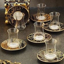 Mey İthalat Sandro Moreno 1453 Kariye Gold 12 Parça Altı Kişilik Çay Seti 110 ml