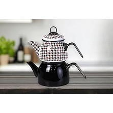 Mey İthalat Pr Home Forte Black Mini Model Emaye Çaydanlık