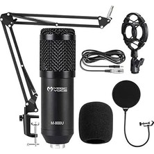 Mey İthalat Magicvoice M-800U, Profesyonel Kondanser Yayıncı Mikrofonu, Ses Kaydı, Podcasting, Youtube, Karaoke, Oyun Akışı, (+48V Phantom Power Uyumlu)