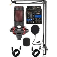 Mey İthalat Midex Cxn-30 Paket-2 +48V Mikserli Condenser Mikrofon Stand Seti