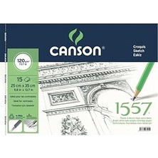 Mey İthalat Canson 1557 Resim ve Çizim Blok 120GR 25X35 15YP Spiralli Resim Defteri