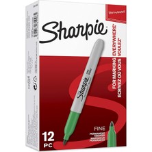 Mey İthalat Sharpie Fine Permanent Markör, Yuvarlak Uç - Yeşil