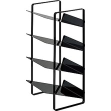 Mey İthalat Yamazakı 4305 Tower Şişe Rafı, Siyah, Çelik, Minimalist Tasarım, 20 x 20,5 x 40 cm (Uxgxy)