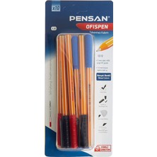 Mey İthalat Pensan PE01010TKKRMT10 1010 Tükenmez Kalem, 10 Lu Blister 1 Mm,çok_renkli