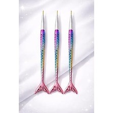 Mey İthalat Mist Color Nail Art Fırça Balık Desenli 3'lü Set
