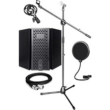 Mey İthalat Lastvoice PF-30X Mikrofon Standı Yalıtım Paneli Xlr Kablo Pop Filter