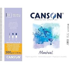 Mey İthalat Canson Montval Eskiz ve Resim Defteri, Spiralli, 12 Sayfa, 32X41, 300G