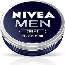 Mey İthalat Nıvea Men Erkek Nemlendirici Bakım Kremi 30 Ml, El, Yüz ve Vücut Nemlendirici Krem, Hızlı Emilir, Yapışkan His Bırakmaz, E Vitamini