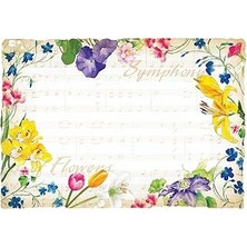 Mey İthalat Hoffmaster 311114 Senfoni Çiçekleri Servis ALTLIĞI,%100 Geri Dönüştürülmüş Kağıt, 23,5 cm x 35,5 Cm, Baskılı (1000'LI Paket)