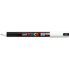 Mey İthalat Posca Pc-1mr Uni Beyaz Boya Marker Kalemler Ultra Ince 0,7 mm Kalibre Uç Ucu Her Yüzeye Yazılır Kumaş Cam Taş Metal Ahşap Plastik