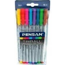 Mey İthalat Pensan Tükenmez Triball Renkli 8li