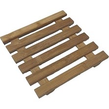 Mey İthalat Doğal Bambu Nihale, Kare Şekilli, 15X15 Cm, Sıcak Tencere Altlığı