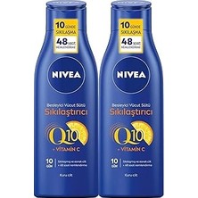 Mey İthalat Nıvea Q10 Sıkılaştırıcı Vücut Sütü 250ML X2 Adet, 48 Saat Nemlendirme,10 Günde Sıkılaşma,kuru Ciltler Için