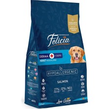 Mey İthalat Felicia Kuru Köpek Maması, Somonlu, Az Tahıllı, Yetişkin, Büyük Irk, Hipoalerjenik, M, 15 kg