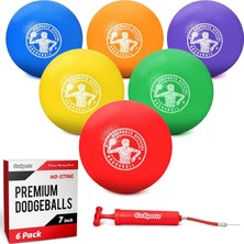 Mey İthalat Gosports Şişirilebilir Yakan Toplar - 5 Inç Veya 7 Inç Sokmayan Toplar Seçin - 6'lı Set Top Pompası ve Mesh Çanta Içerir