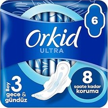 Mey İthalat Orkid Ultra Ekstra Hijyenik Ped Gece Tekli Paket 6 Ped