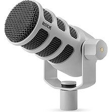 Mey İthalat Røde Podcasting, Akış ve Içerik Oluşturma Için Xlr ve USB Bağlantılı Podmic USB Dinamik Yayın Mikrofonu (Beyaz)