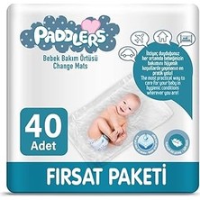Mey İthalat Paddlers Bebek Bakım Örtüsü 60X60 cm 40 Adet (4X10) – Alt Açma, Yatak Koruyucu