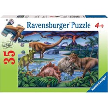 Mey İthalat Ravensburger 35P Puzzle Dinozorlar, Yapboz