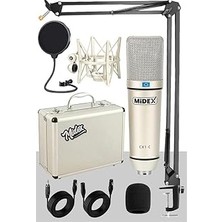 Mey İthalat Midex Cx1 Sta Üst Seviye Condenser Stüdyo Ses Kayıt Mikrofonu Stand Filtre Seti