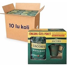 Mey İthalat Jacobs Monarch Gold 200 gr Ikonik Jacobs Fincanlı Set x 10 Adet