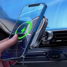 Mey İthalat Buffer® 15W Mıknatıslı Araç Için Izgaraya Takılabilen Hızlı Şarj Ünitesi Tüm Cihaz ve Araçlara Uyumlu Araç Içi Şarj Cihazı