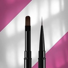 Mey İthalat Staleks Çift Uçlu Sentetik Nail Art Liner Çizim ve Jel Fırçası 10-11MM Nbe-03/06