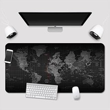 Mey İthalat Kuzey's Büyük Boy 88X40 Xxl Dünya Desenli Mouse Pad Kauçuk Kaymaz Alt Taban, Yumuşak Kumaş Oyuncu Mousepad, Bilgisayar ve Dizüstü, Notebook Uyumlu 88 40