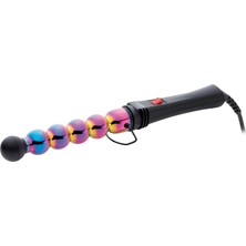 Mey İthalat Gammapiù Professioneller Lockenstäbe Bubble Rainbow, Breite Und Schmale Wellen, Hitzebeständige Spitze, Lange Bewegungsunschärfe, Reduzierung Der Elektrostatik, Styling, Italienischer Stecker